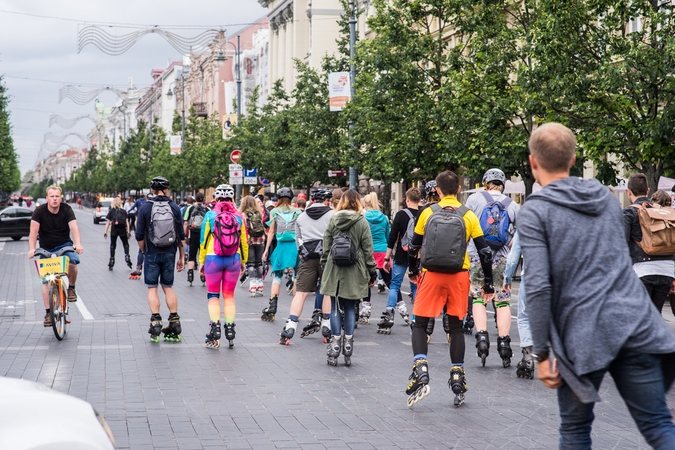 Su riedučiais – pasižvalgyti po dar neatrastą naktinį Vilnių
