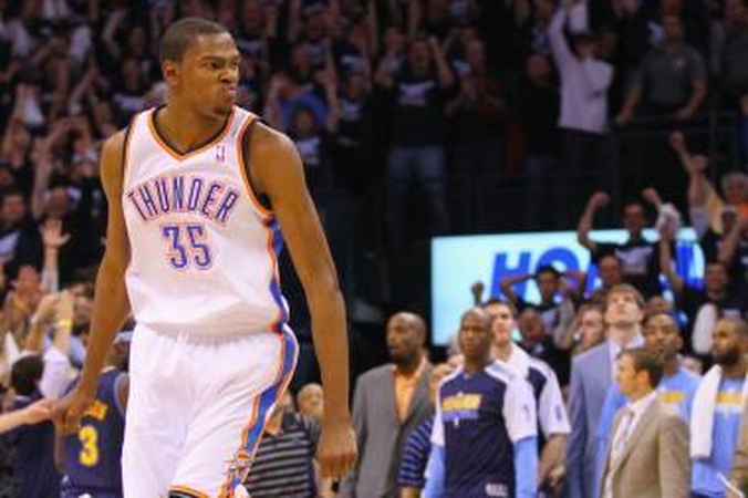 K.Duranto rezultatyvus žaidimas padėjo "Thunder" eliminuoti "Nuggets" 