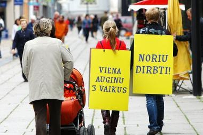 Kaune nedarbo lygis siekia 13,3 procento