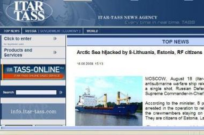 ITAR-TASS: „Arctic Sea“ laivą pagrobė lietuviai, estai ir rusai