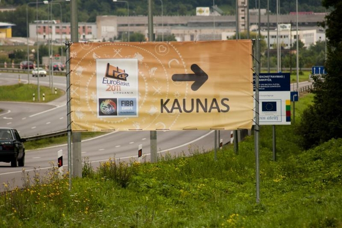 Kaune statomos nuorodos į „Žalgirio“ areną 
