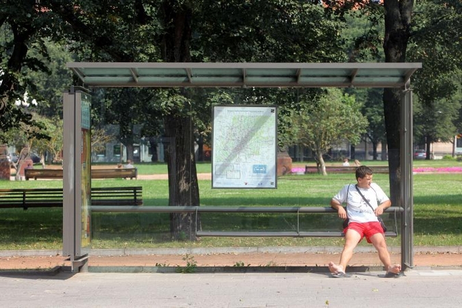 Maskvoje – pirmosios šildomos viešojo transporto stotelės