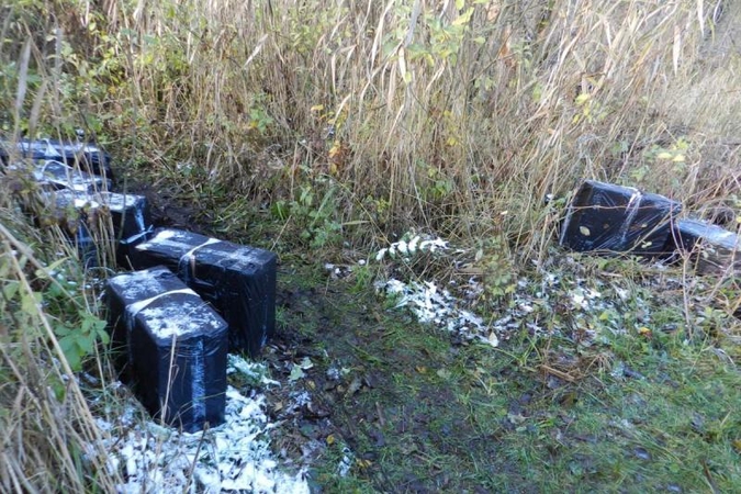 Čepkelių rezervate aptikti du kontrabandinių cigarečių kroviniai