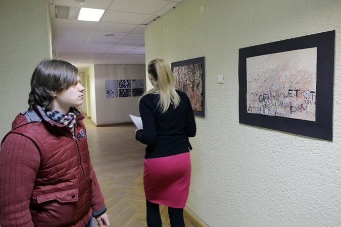 Klaipėdos savivaldybės sienas papuošė kaligrafijos darbai