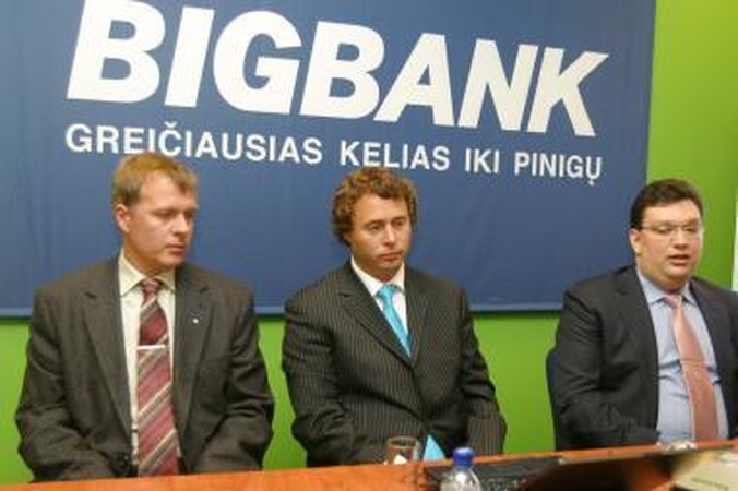 "Bigbank" grupės grynasis pelnas šiemet pasiekė 10,3 mln. litų