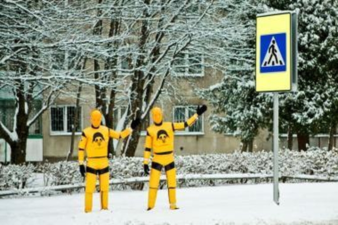Kauniečiai skatino saugumą sudėtingose perėjose