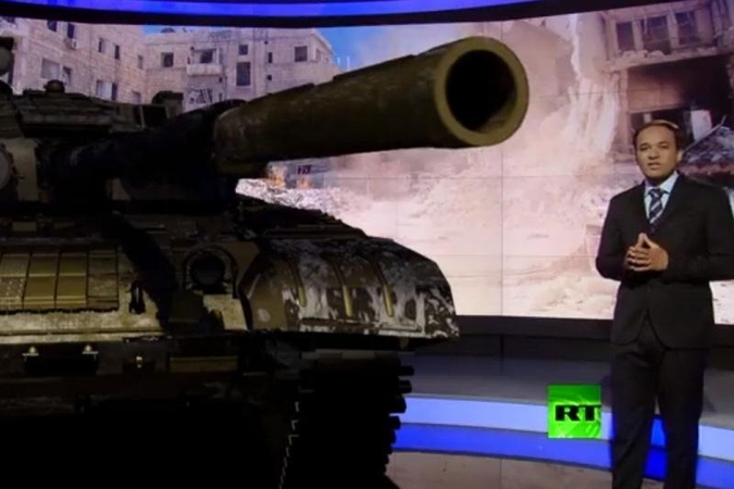 „Russia Today“ studijoje – tankas ir lėktuvai (V. Putinui patiko)