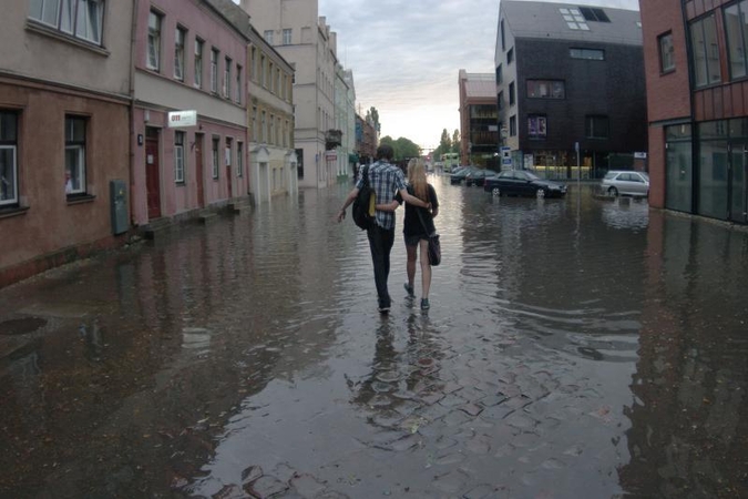 Vėtra uostamiesčiui smogė   dar kartą   