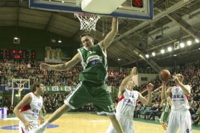 Lyderis: pirmąjį mačą su CSKA šešioliktuko varžybose sėkmingiausiai iš žalgiriečių sužaidė T.Klimavičius.
