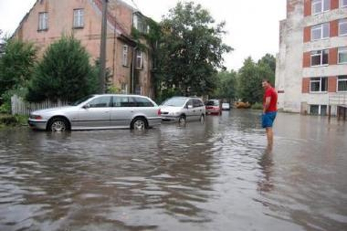 Liūtis vėl skandino Klaipėdos gatves
