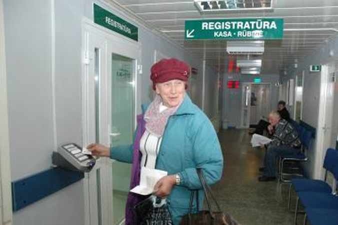 Ligoniams diriguoja švieslentė