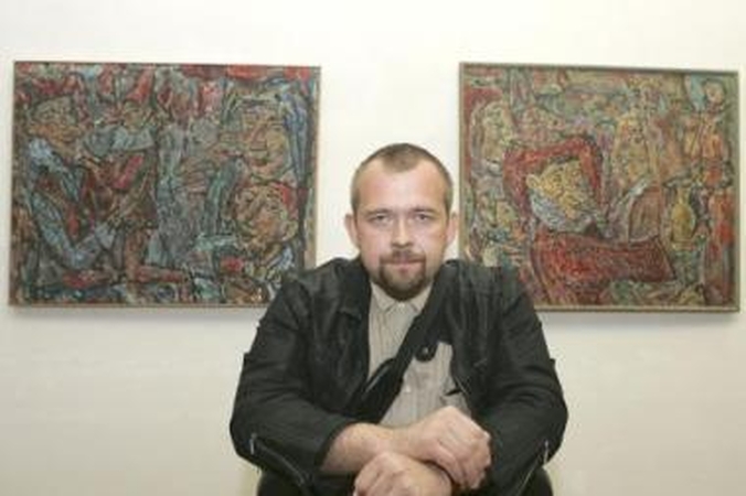 Kartos: jaunesnysis A.Martinaitis įsitikinęs: tėvo kūryba ir prestižinėje "Tate Modern" galerijoje Londone niekam nepadarytų gėdos.