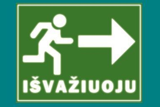 Įstrigs: žodis "išvažiuoju" spektaklyje pakartojamas 38 kartus.