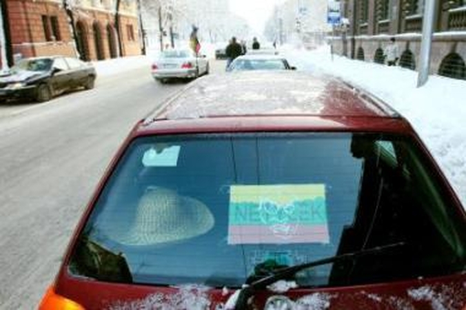 Protestui pasitelkė transporto spūstis