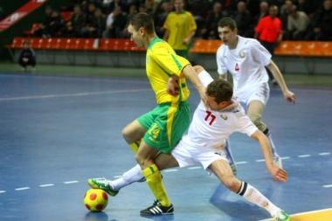 Salės futbolo rinktinei – baltarusių pamoka
