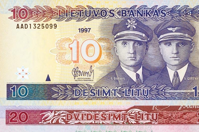 Senosios 10 ir 20 litų kupiūros birželio 1-ąją taps bevertės