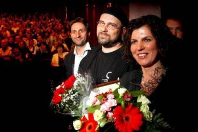 Atvyko: atsiimti prizų kopė trys festivalio laureatai (iš kairės) –  D.Kazlauskas, A.Giniotis ir N.Narmontaitė.