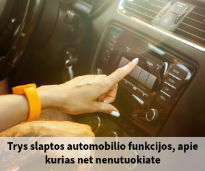 3 slaptos automobilio funkcijos